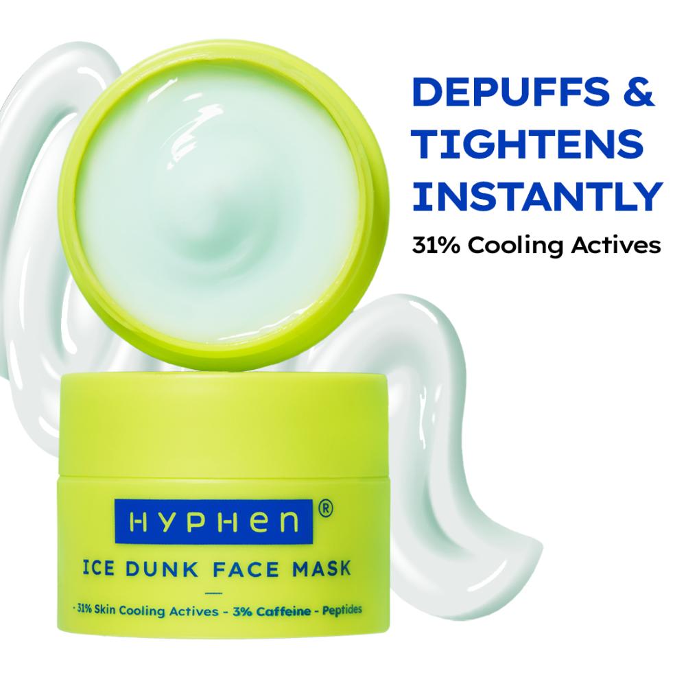 Ice Dunk Cooling Face Mask - 31% Cooling Actives, 3% Caffeine - Instant Depuff