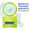 Ice Dunk Cooling Face Mask - 31% Cooling Actives, 3% Caffeine - Instant Depuff