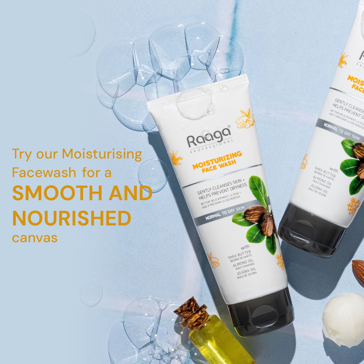 Moisturizing Face Wash With Shea Butter, Jojoba Oil And Almond Oil