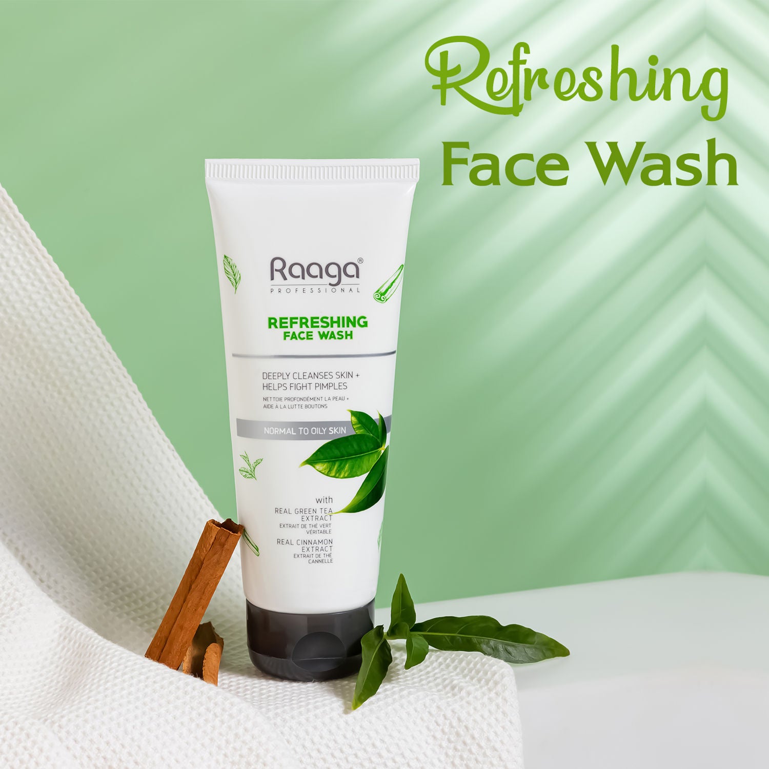 Refreshing Face Wash, Salicylic Acid & Green Tea Extract For Normal To Oily Skin