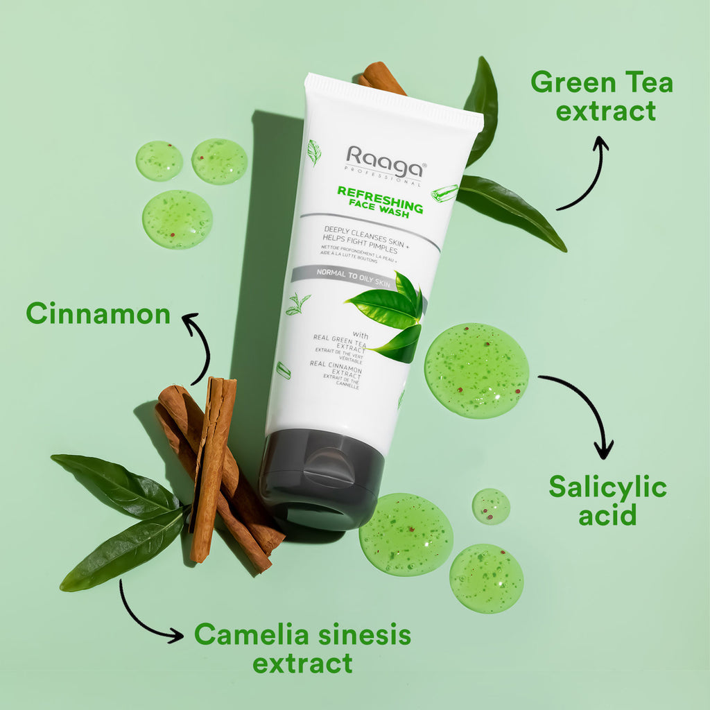 Refreshing Face Wash, Salicylic Acid & Green Tea Extract For Normal To Oily Skin