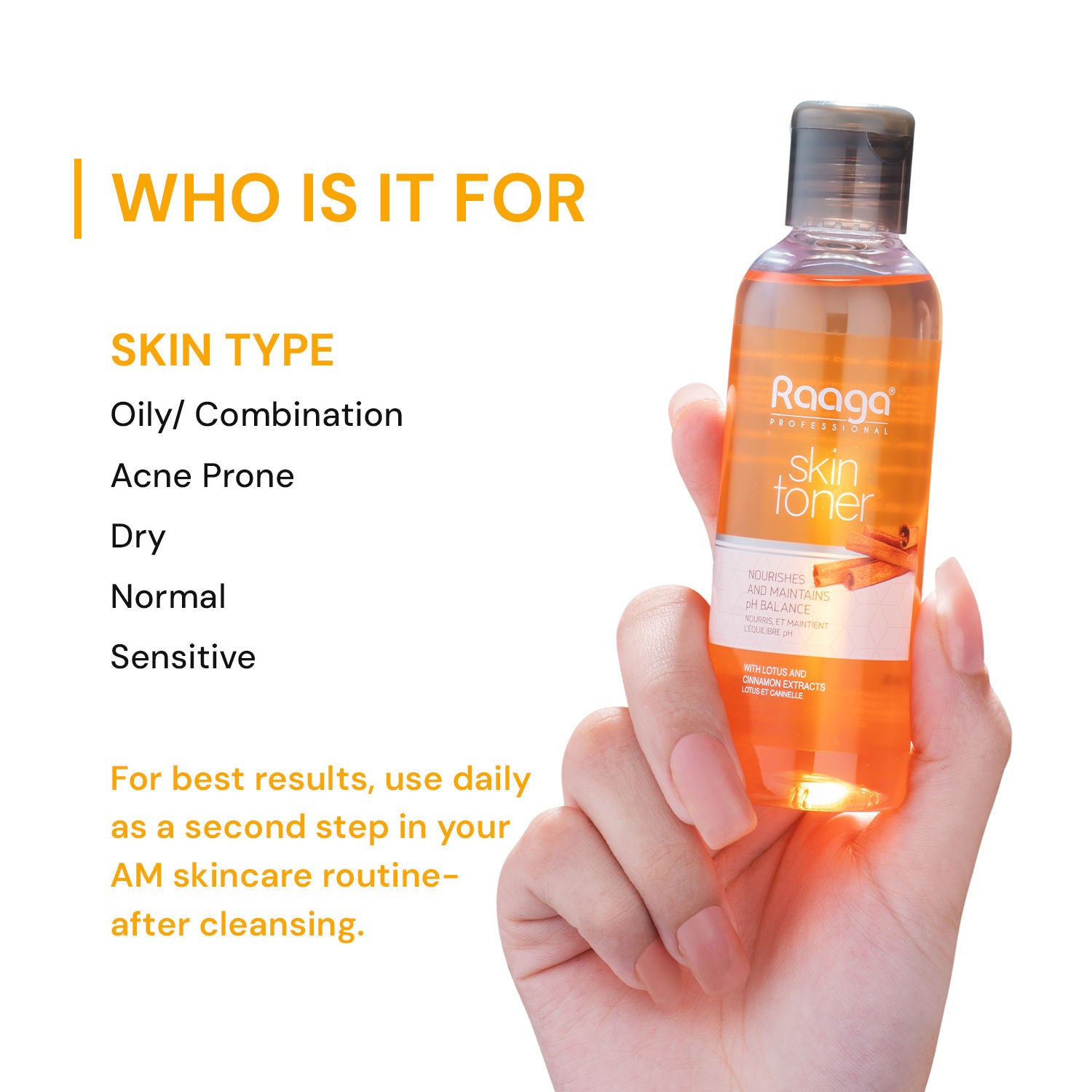 Skin Toner With Lotus And Cinnamon Extracts