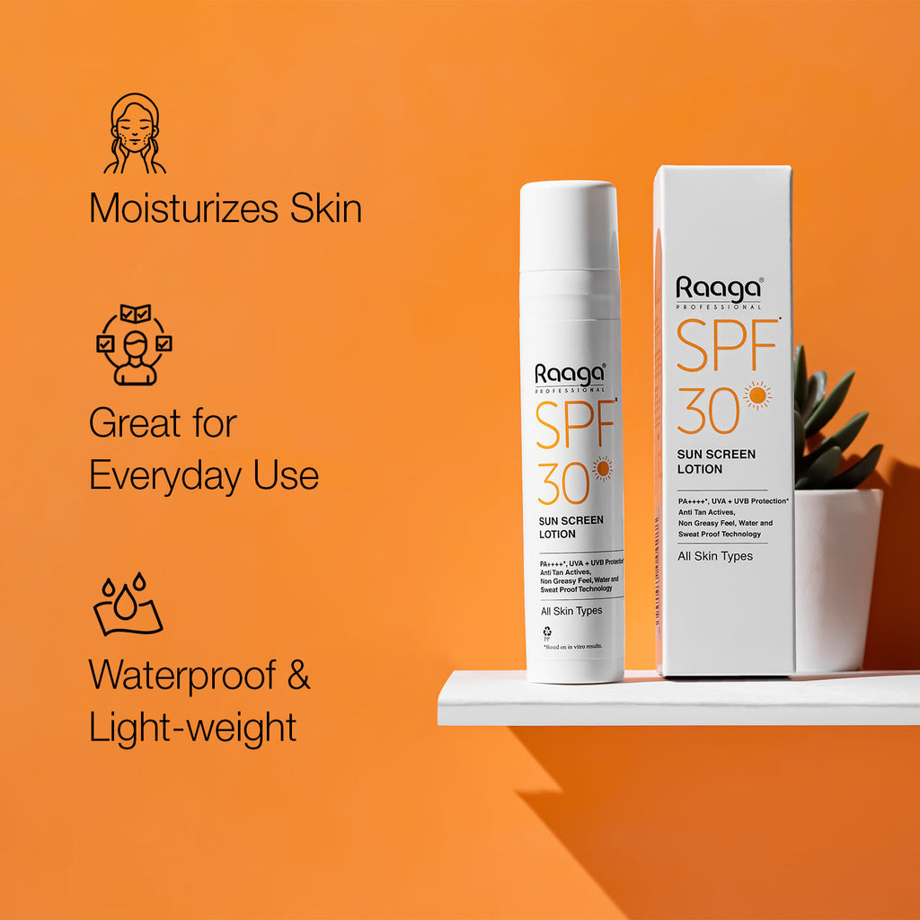 Spf 30 Pa++++ Sunscreen Lotion With Uva + Uvb Protection, All Skin Types, 55 Ml