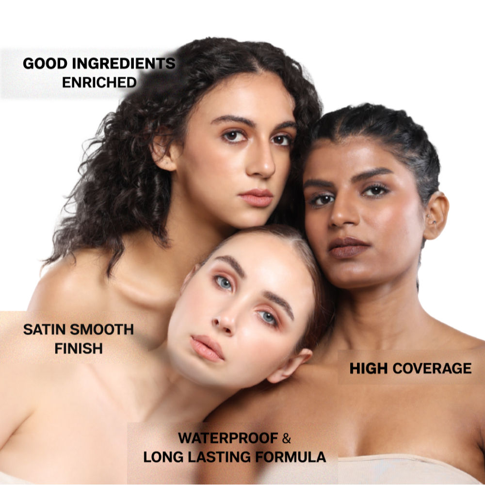 The Base Story Foundation High Coverage Satin Matte Finish Lightweight Waterproof