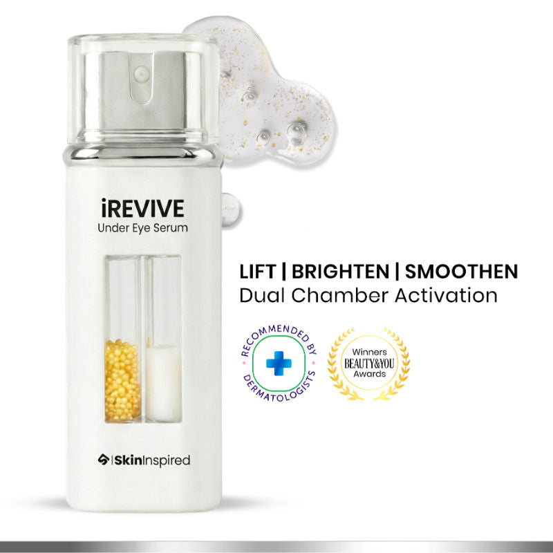 iREVIVE Dual Chamber Under Eye Serum, Brightening & De-Puffing Eye Treatment