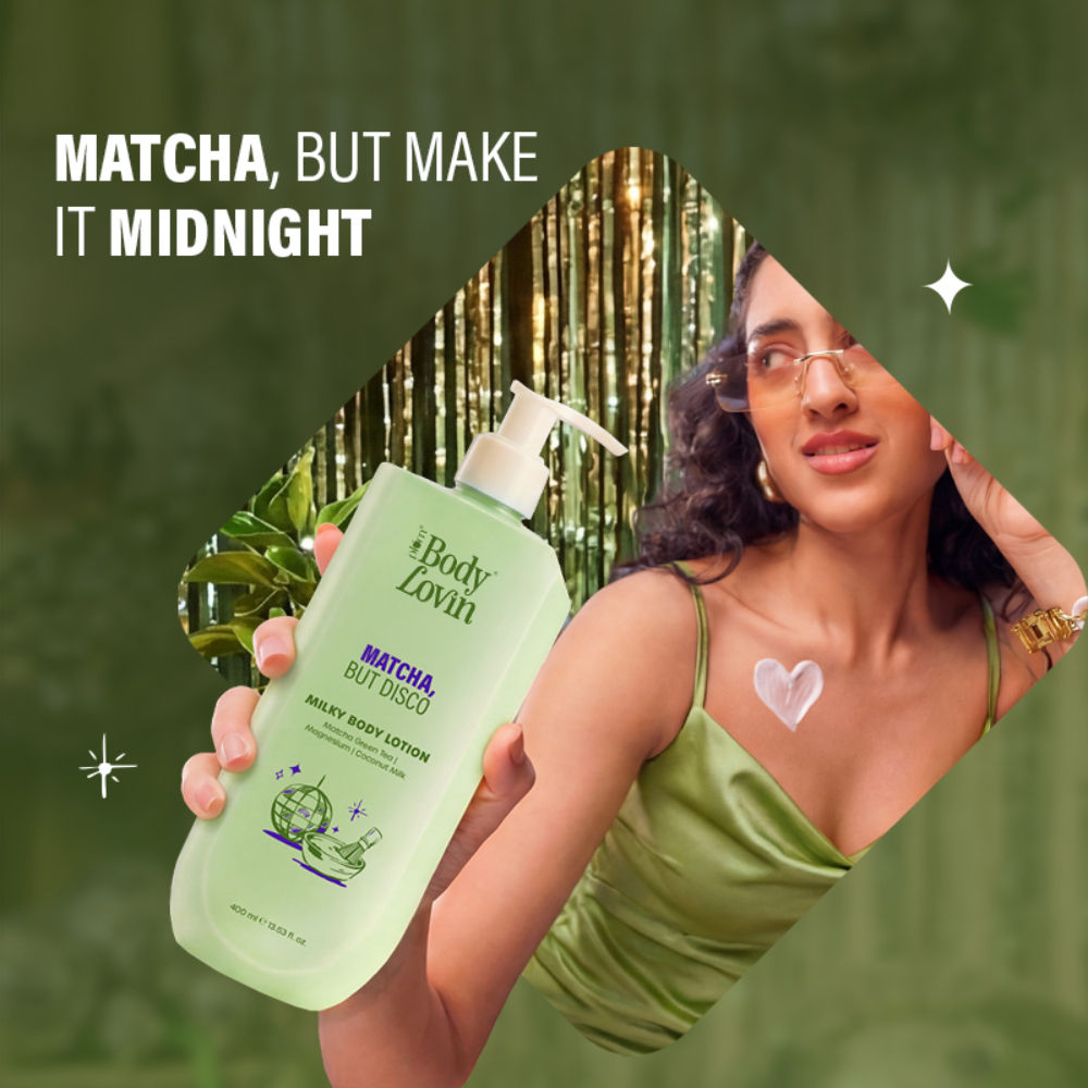 BodyLovin’ Matcha, But Disco Milky Body Lotion, Calming Smoothening, Lactonic Matcha Fragrance