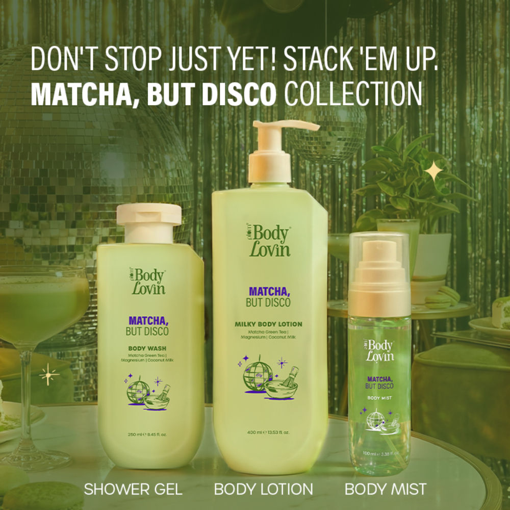 BodyLovin’ Matcha, But Disco Body Wash, Calming & Smoothening, Lactonic Matcha Fragrance