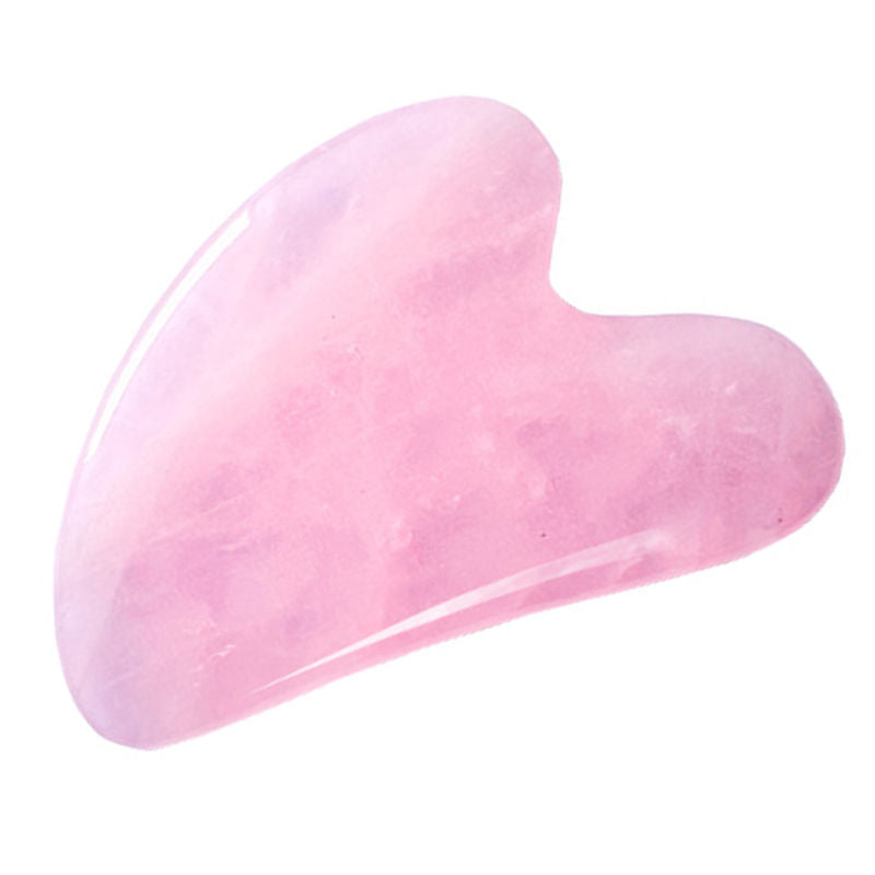 Rose Quartz Gua Sha Stone Face Massager For Face, Neck Glow & Skin Brightening