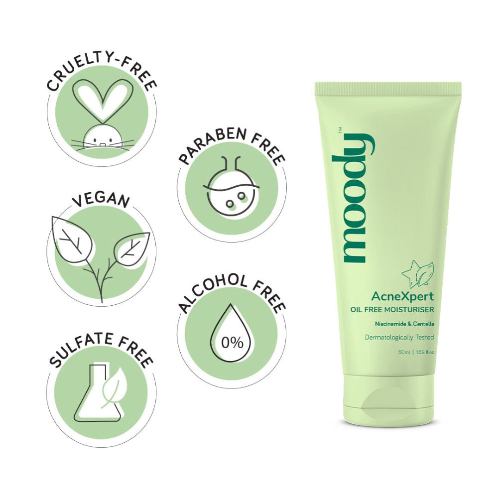 AcneXpert Oil Free Moisturizer with Niacinamide & Green Tea for Oily & Acne Prone Skin