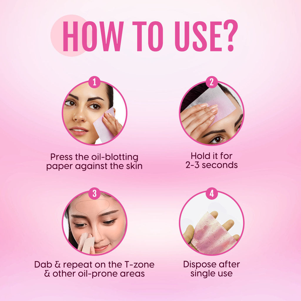 Oil Control Blotting Sheets Face Oil Absorbing Paper Pocket Sized Remover Tissues