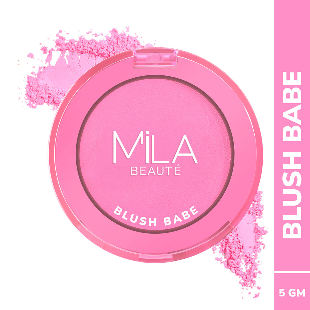 Matte Finish Blush Babe Powder Blush With Rosehip Oil