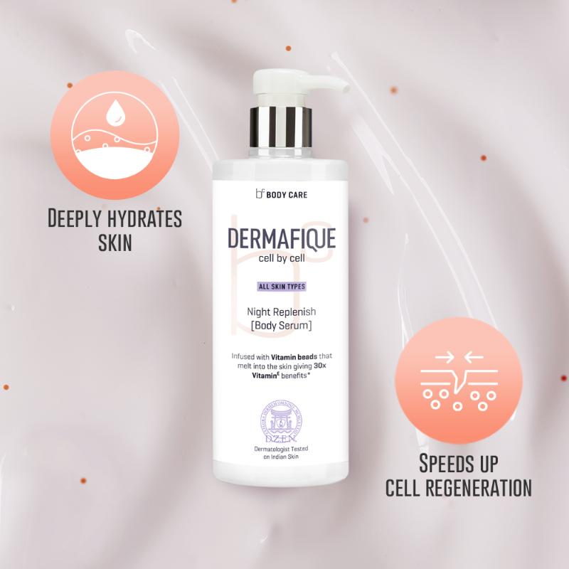 Night Replenish Body Lotion Serum For Skin Restoration With 30X Vit E