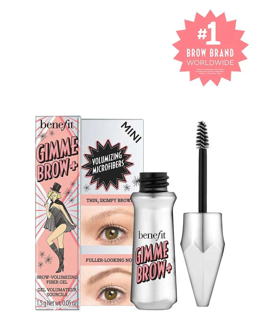 Gimme Brow+ Brow-Volumizing Fiber Gel Mini - 4.5 Neutral Deep Brown
