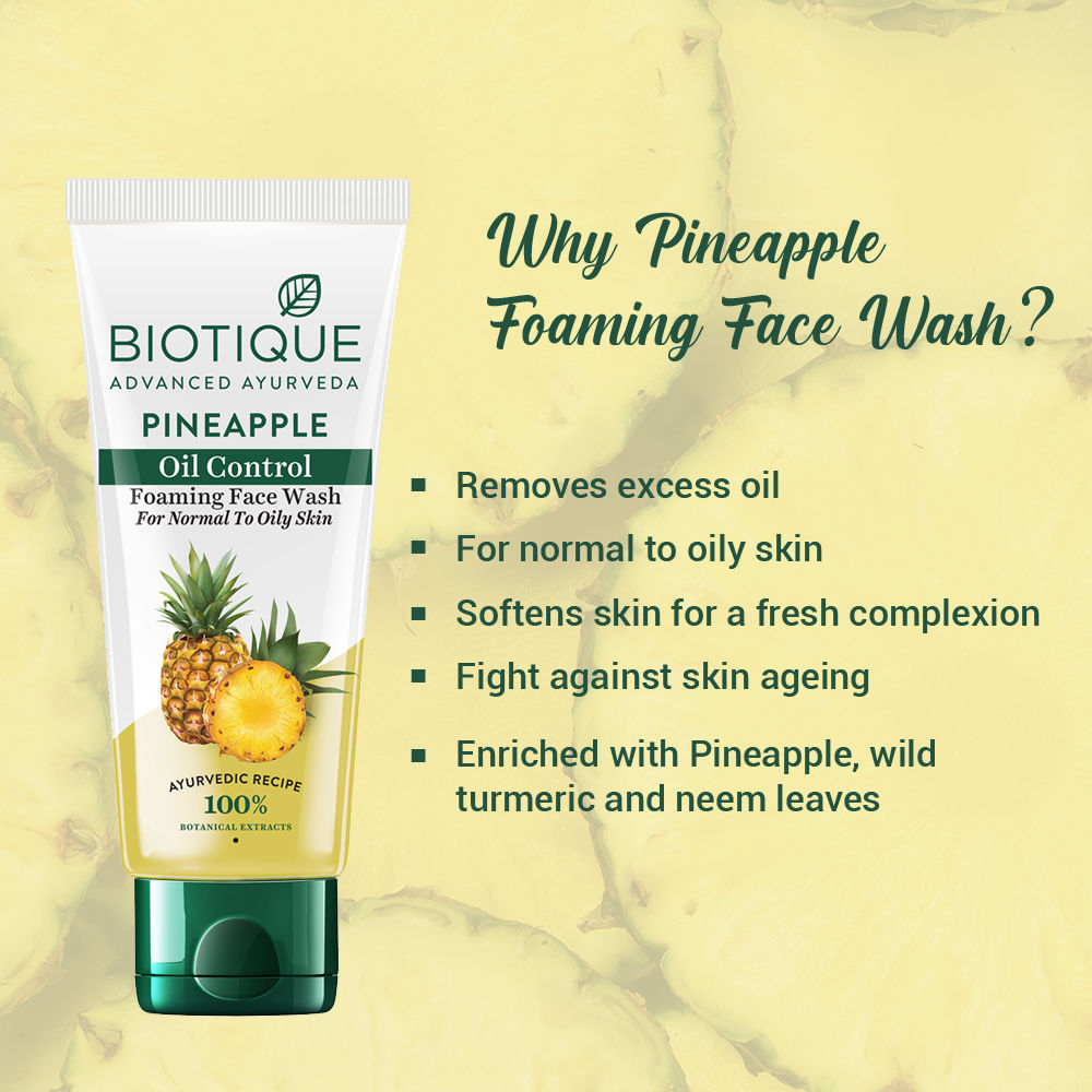Bio Pineapple Oil Control Foaming Face Wash