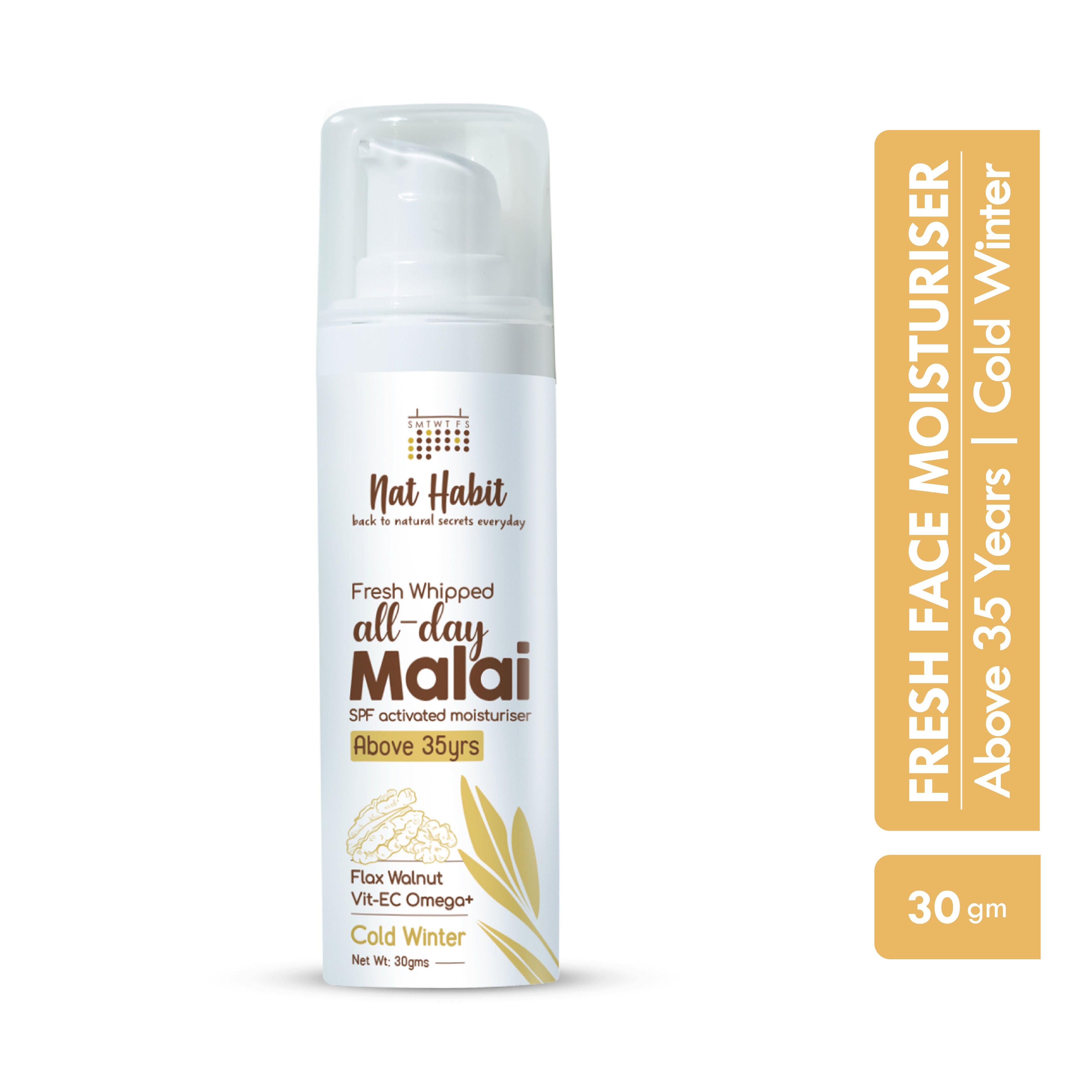 Flax Walnut Malai Face Moisturizer For Glowing Skin, Cold Cream For Combination Skin
