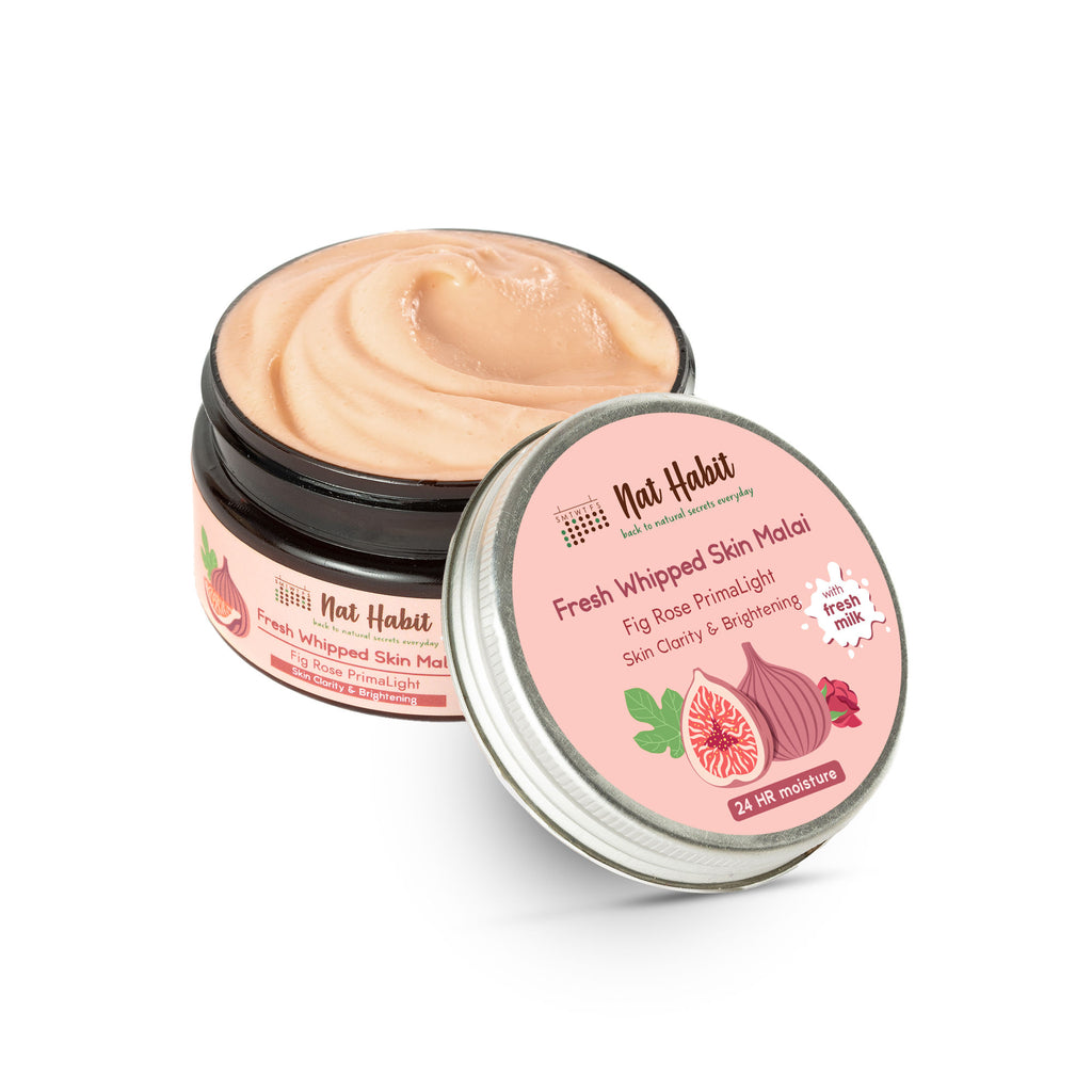 Fig Rose Primalight Skin Malai Body Butter for Skin Brightening 24 HR Moisture - 120 g