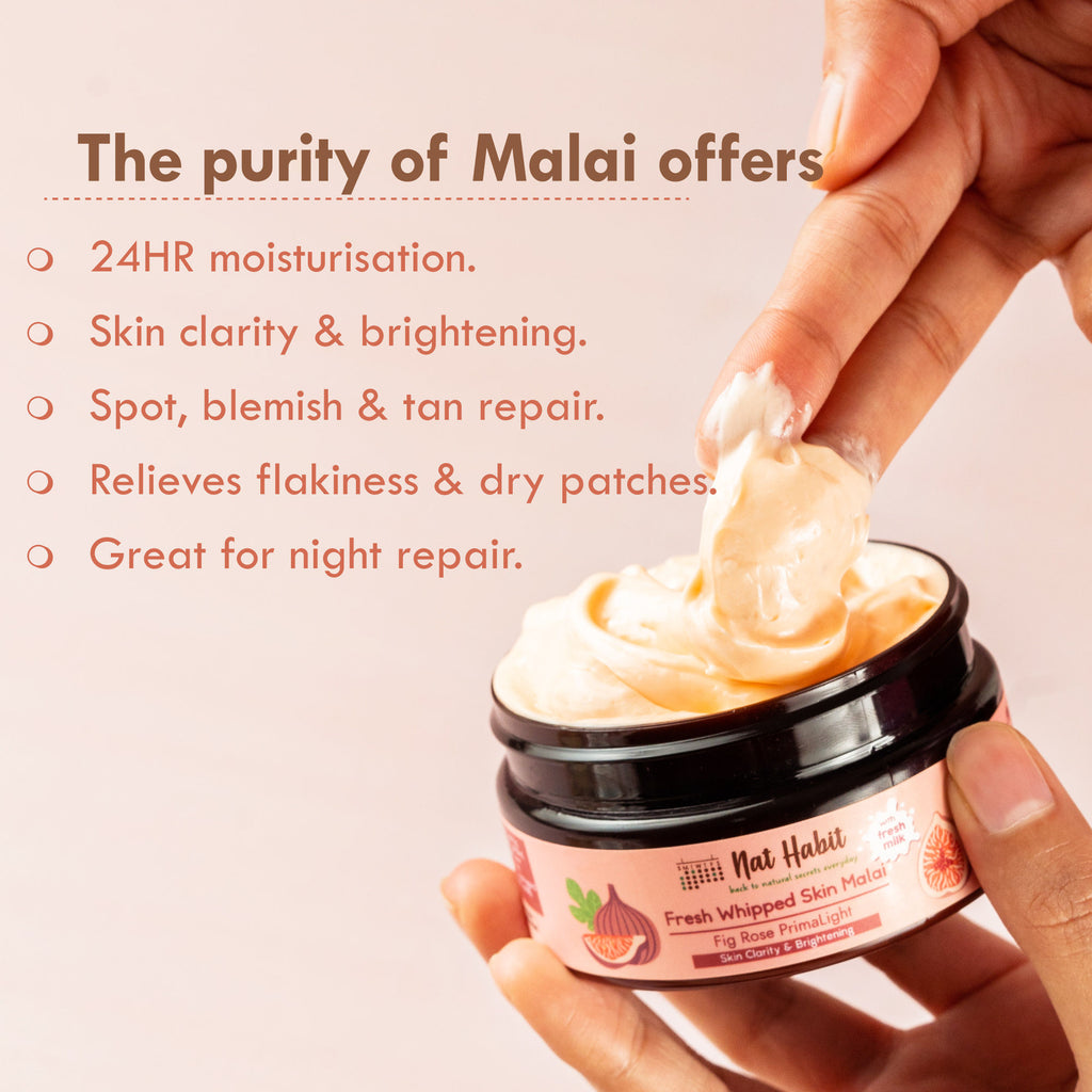 Fig Rose Primalight Skin Malai Body Butter for Skin Brightening 24 HR Moisture