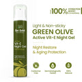 Active Olive Night Vitamin E Face Gel Moisturiser For Anti-Aging & Collagen Boost