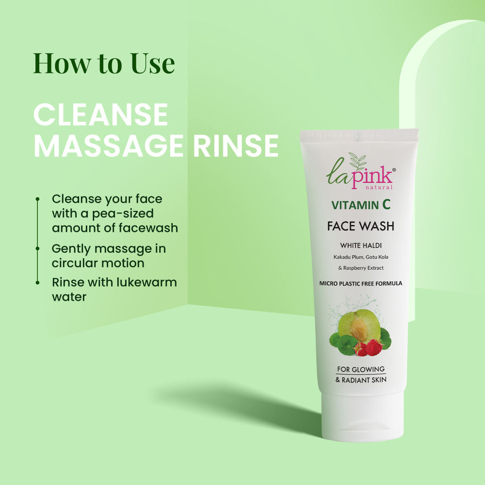 Vitamin C Face Wash With White Haldi Gotu Kola Brightens And Evens Skin Tone