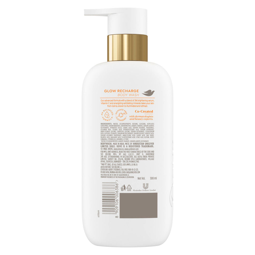 Glow Recharge Exfoliating Serum Body Wash with 3% Brightening Serum + Vitamin C