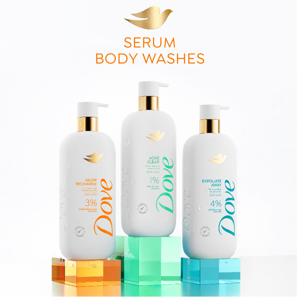 Glow Recharge Exfoliating Serum Body Wash with 3% Brightening Serum + Vitamin C