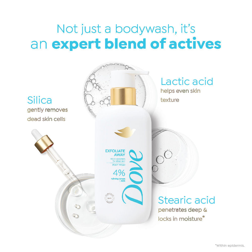 Exfoliate Away Serum Body Wash with 4% Refining Serum + AHA