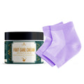 Foot Cream for Cracked Heels & Dry Feet with Moisturising Silicone Cotton Socks Callus Repair