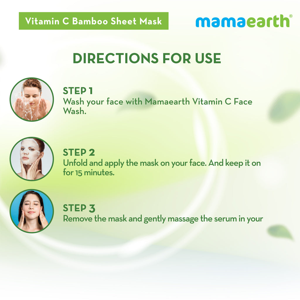 Vitamin C Bamboo Sheet Mask with Vitamin C & Honey for Skin Illumination