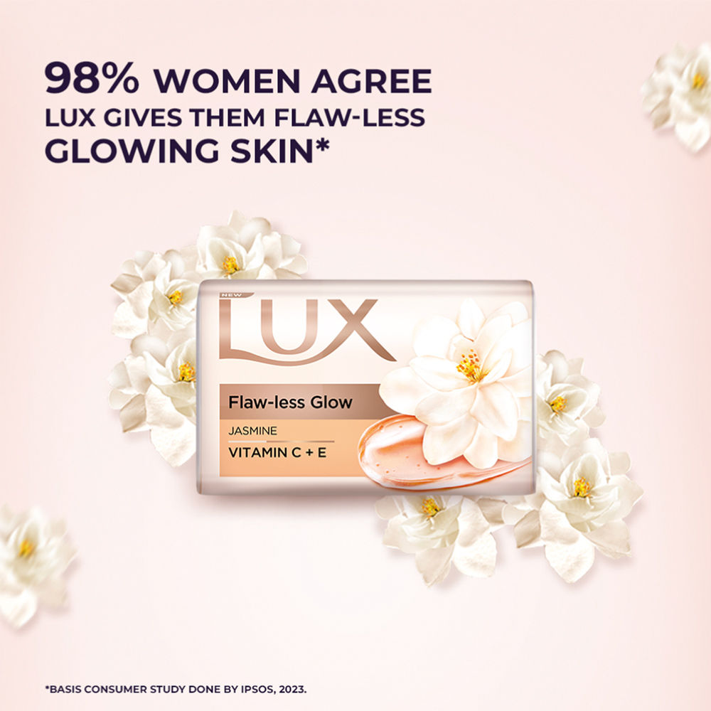 Flaw-Less Glow Jasmine Bathing Soap Infused With Vitamin C & E - Buy 4 Get 1 Free