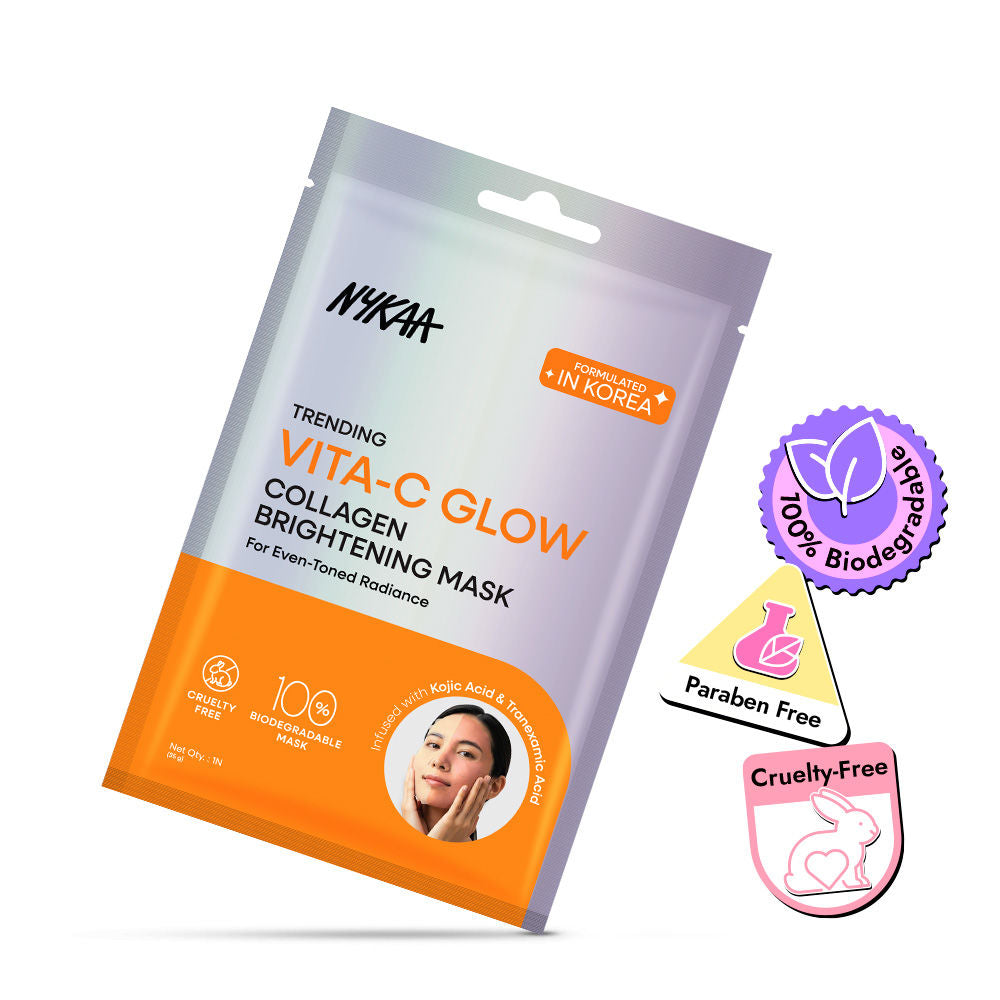 Nykaa Skin Vita-C Glow Collagen Brightening Overnight Mask With Kojic Acid For Glowing Skin