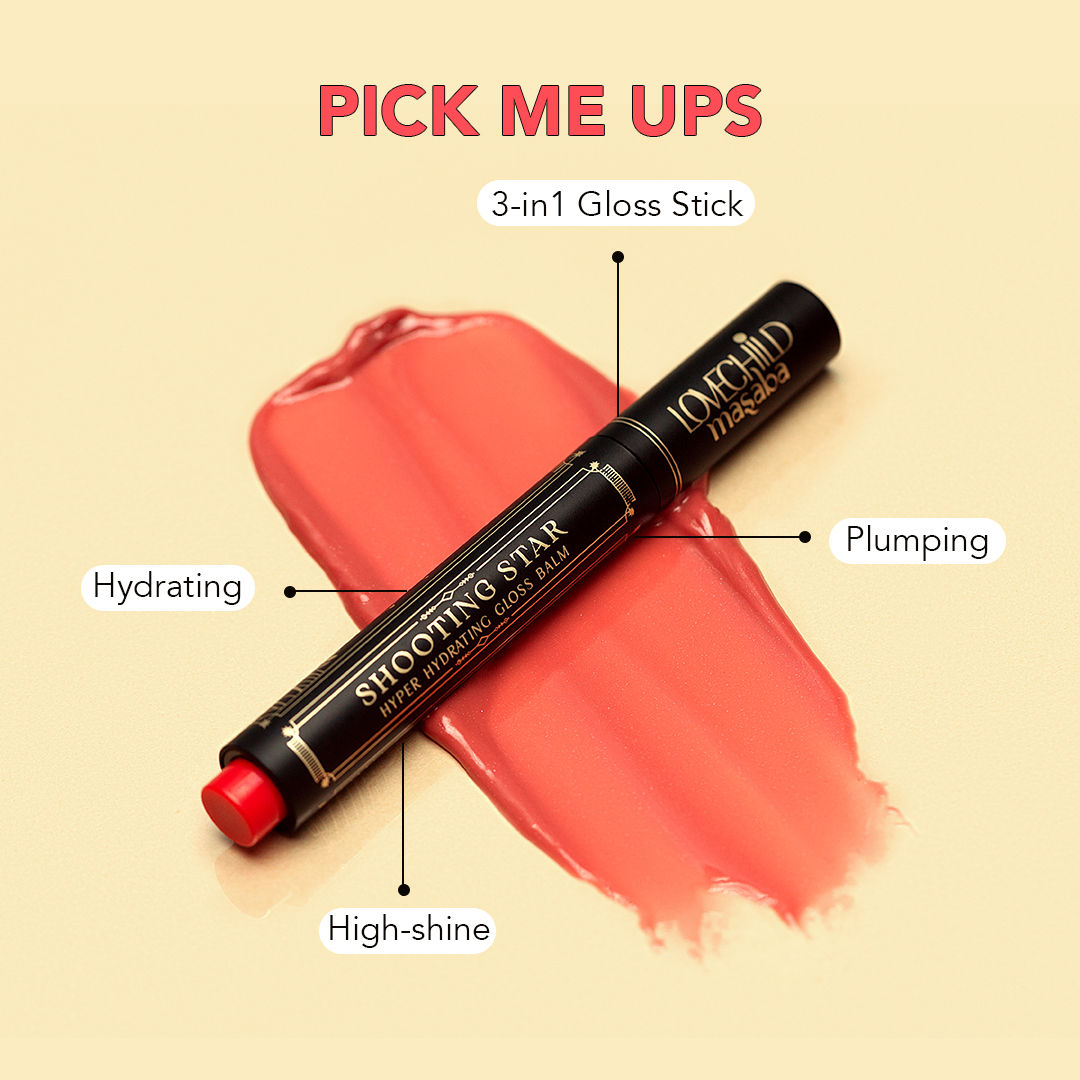 Shooting Star Hyper Hydrating Gloss Balm, Enriched with Peptides, Shea Butter & Jojoba Oil