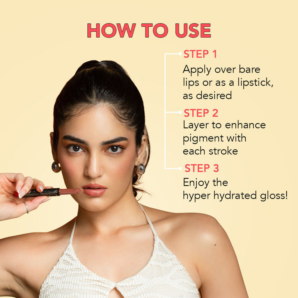 Shooting Star Hyper Hydrating Gloss Balm, Enriched with Peptides, Shea Butter & Jojoba Oil