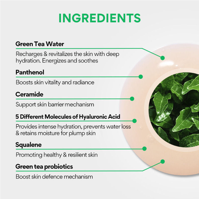 Green Tea Seed Cream - Hydrating & Soothing Moisturizer With Hyaluronic Acid