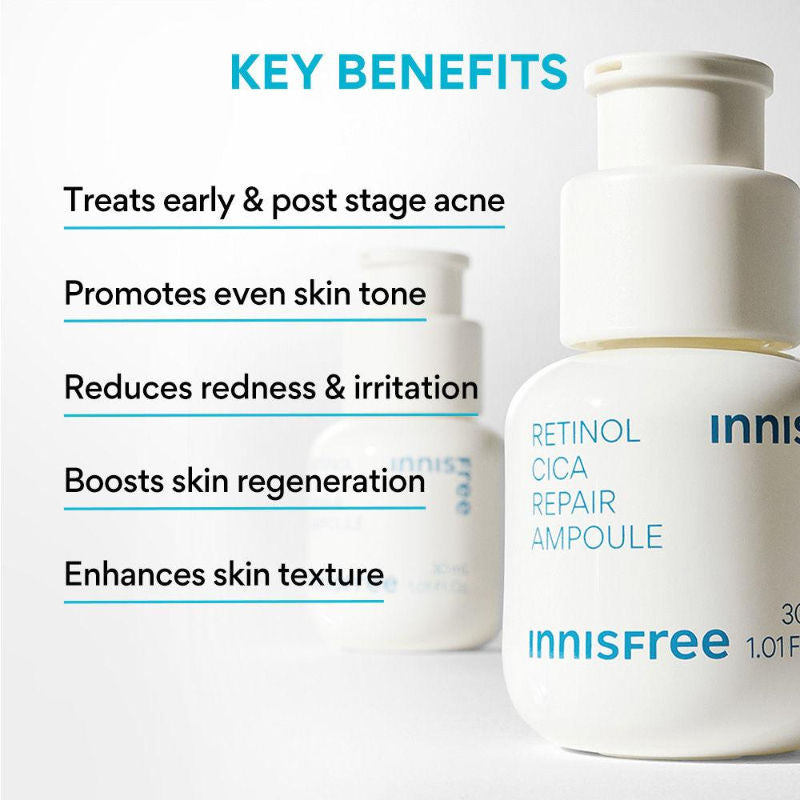 Retinol Cica Repair Ampoule With Hyaluronic Acid, Reduces Skin Blemishes - Sensitive Skin
