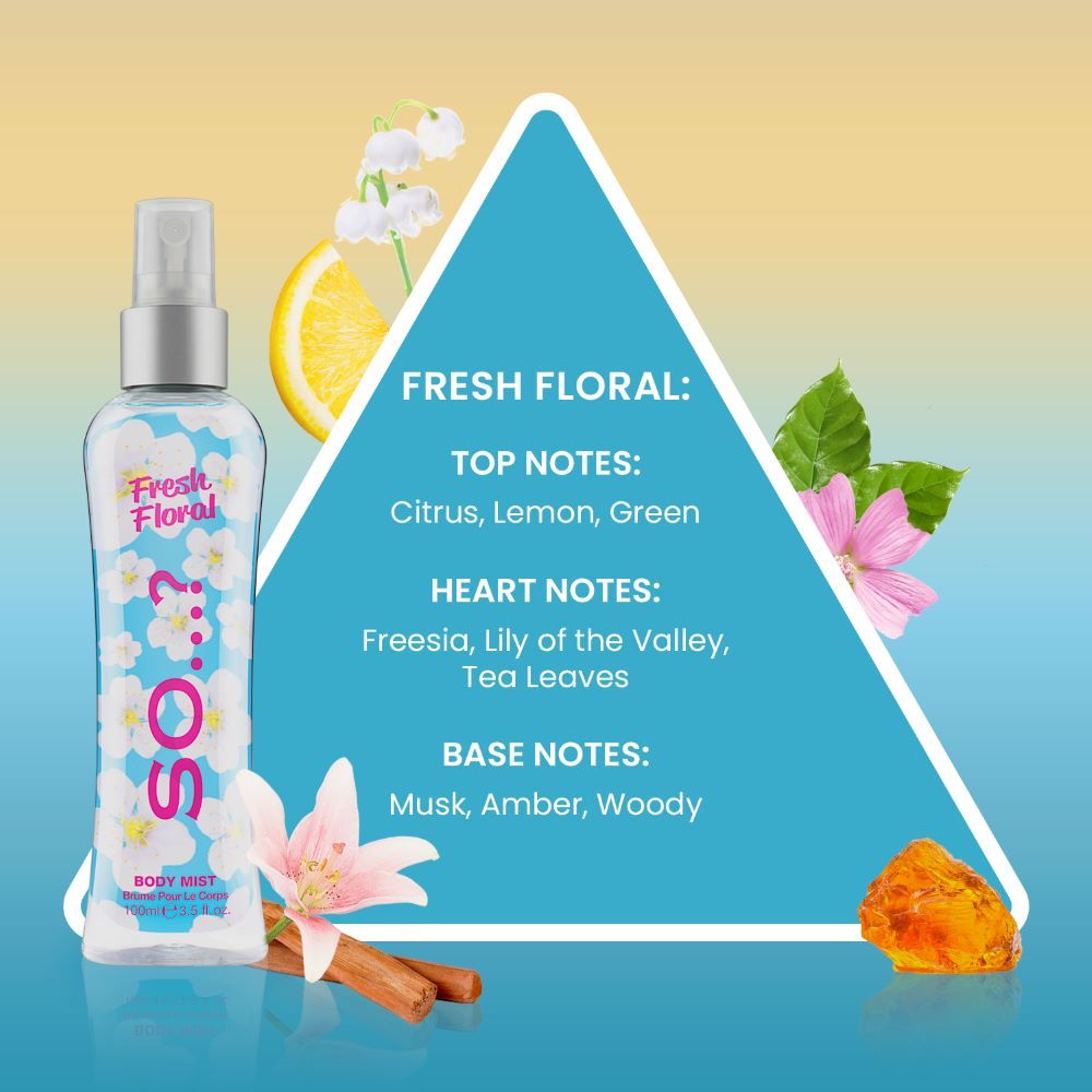 Fresh Floral Body Mist Fragrance Spray For Her