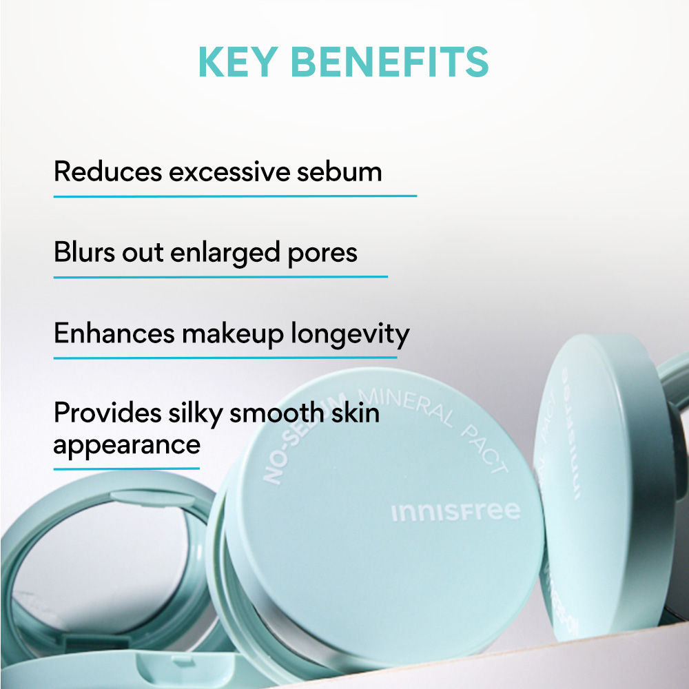No Sebum Mineral Pact For Oil Control & Skin Tone Correction