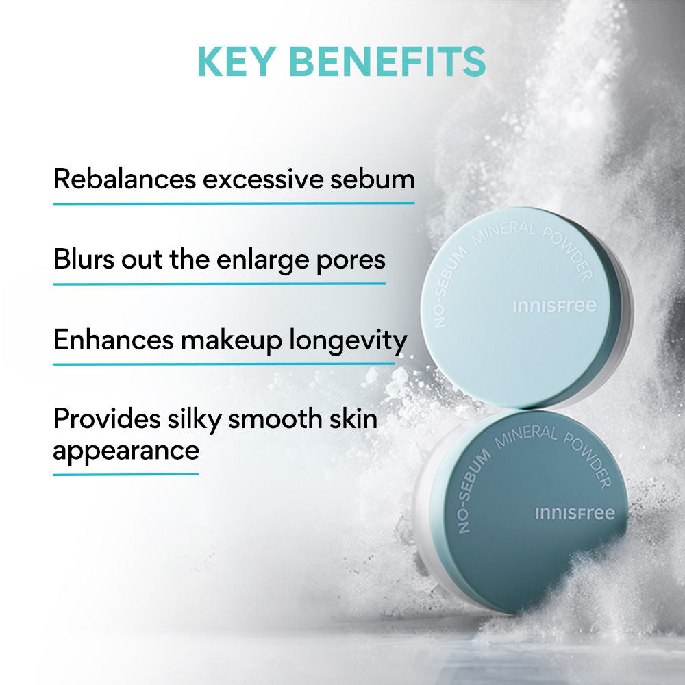 No Sebum Mineral Powder For Oil Control, Makeup Fixer & Reduces Hair Greasiness