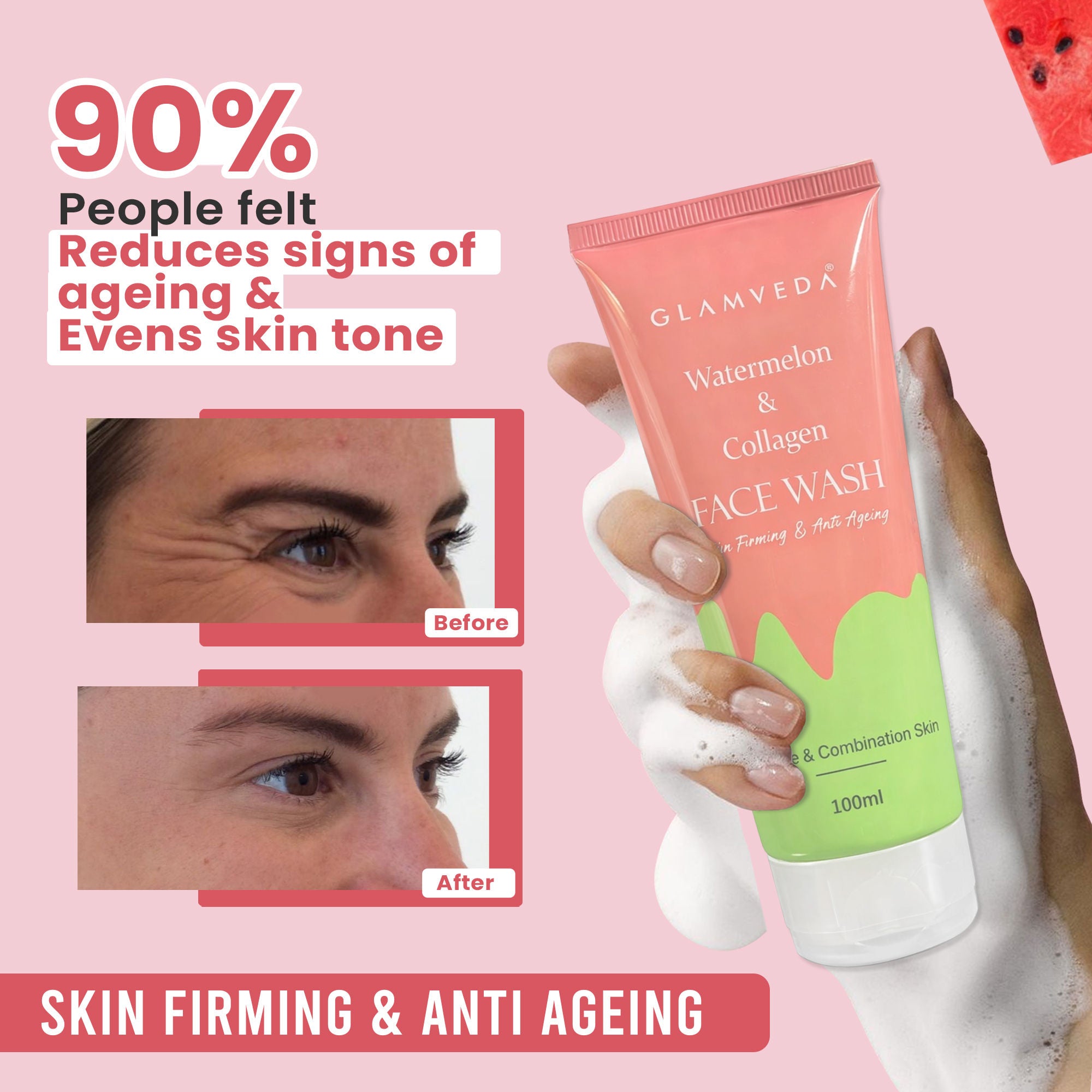Watermelon & Collagen Skin Firming & Anti Aging Face Wash