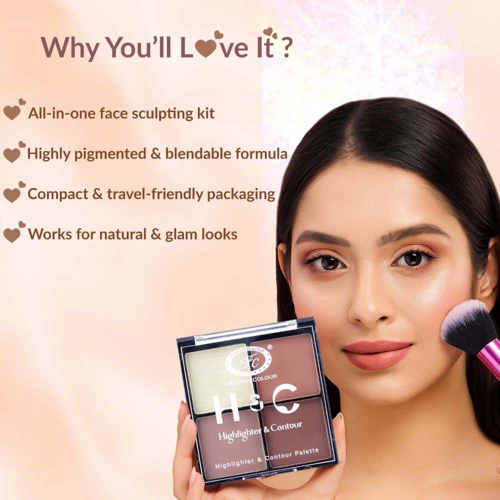 H & C Highlighter & Contour Palette Radiant Glow