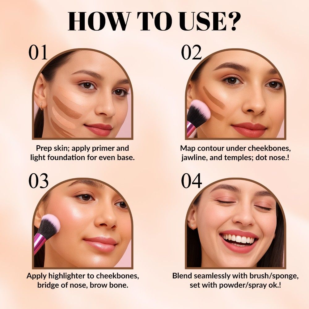 H & C Highlighter & Contour Palette Radiant Glow