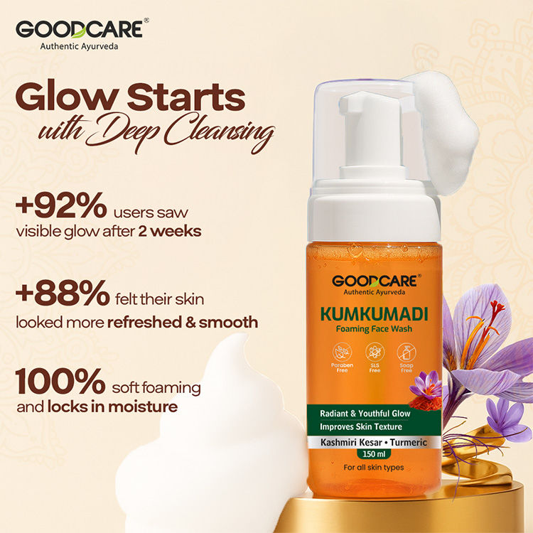 Ayurvedic Kumkumadi Foaming Face Wash With Saffron & Turmeric