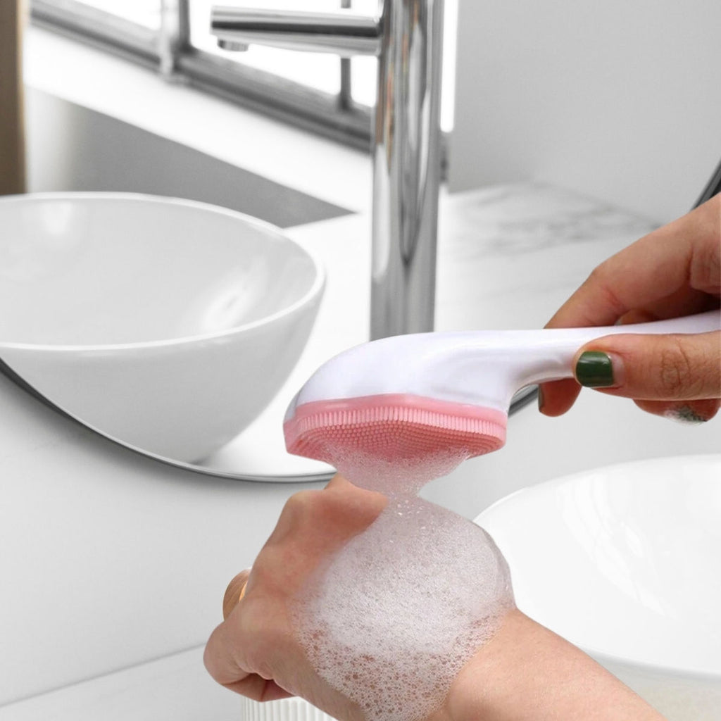 Face Scrubber Brush Silicone Facial Cleansing Tool for Gentle Exfoliation & Blackhead Removal