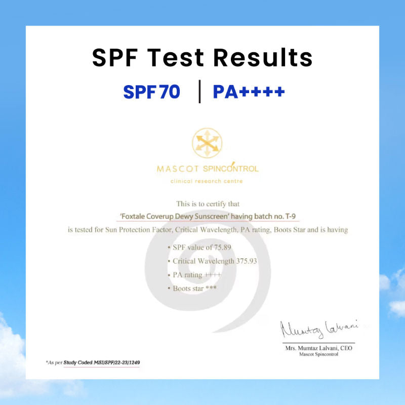 Dewy Sunscreen SPF 70 PA++++ With Niacinamide + Provitamin B5 + Vitamin E