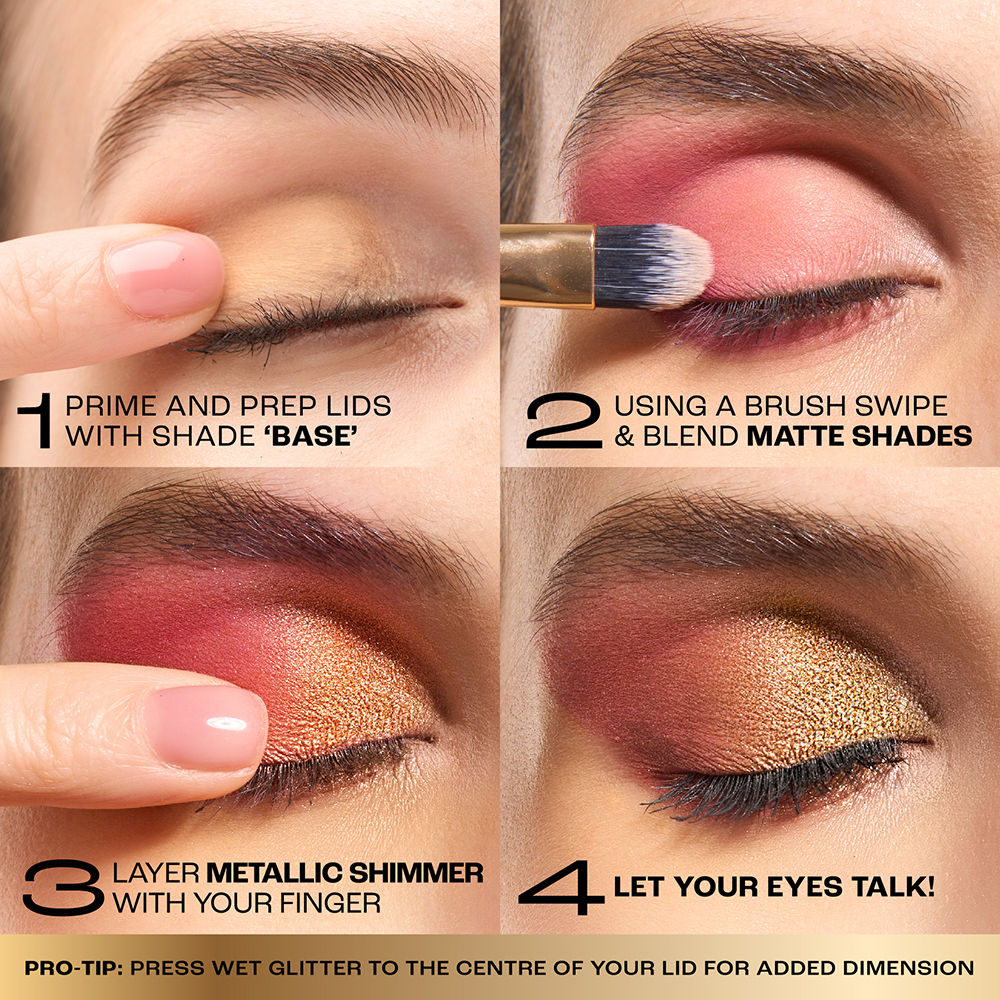 Rouge Bloom Eyeshadow Pro-Palette, 18 Shades For Infinite Looks, Infused With Rose Oil