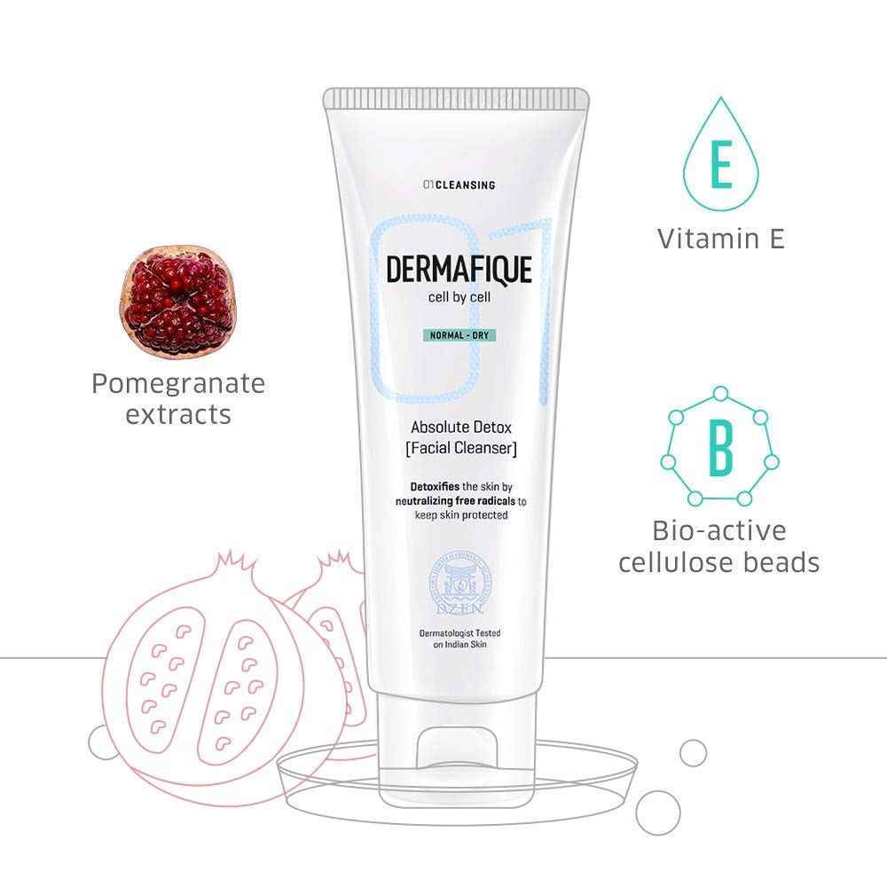 Absolute Detox Facial Cleanser Exfoliating Face Wash With Vitamin E, Cleanses Pores