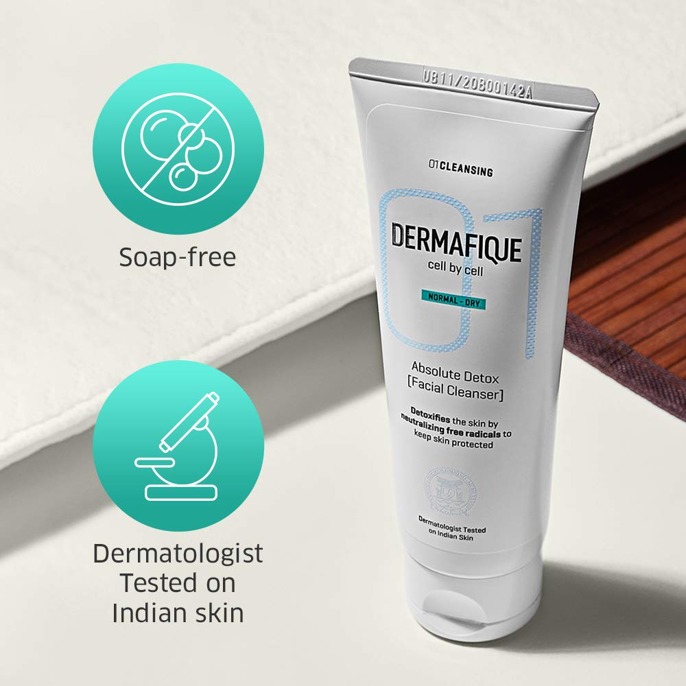 Absolute Detox Facial Cleanser Exfoliating Face Wash With Vitamin E, Cleanses Pores