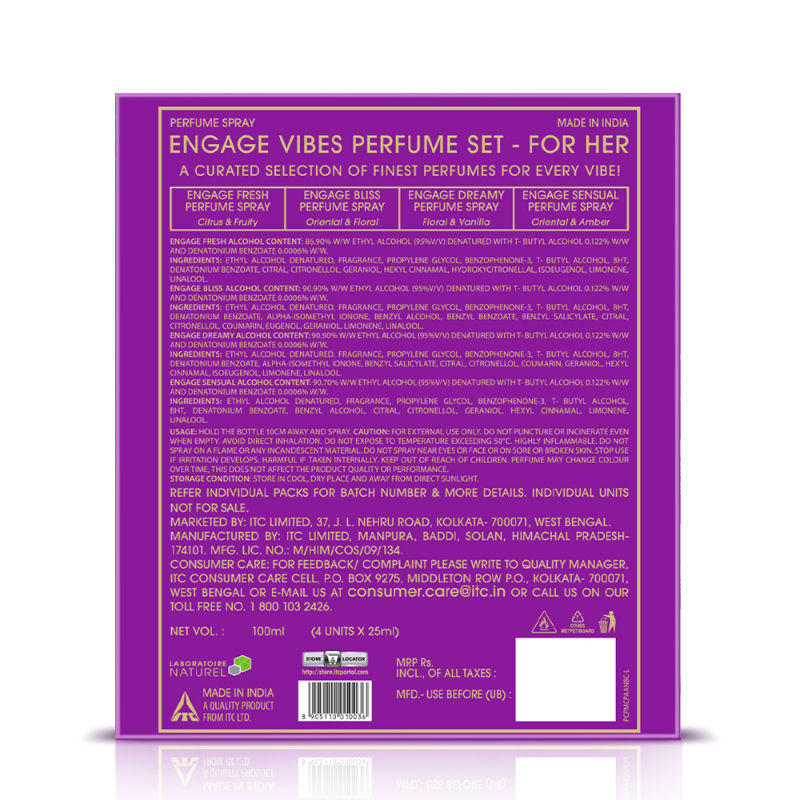 Vibes Perfume Spray Set For Women