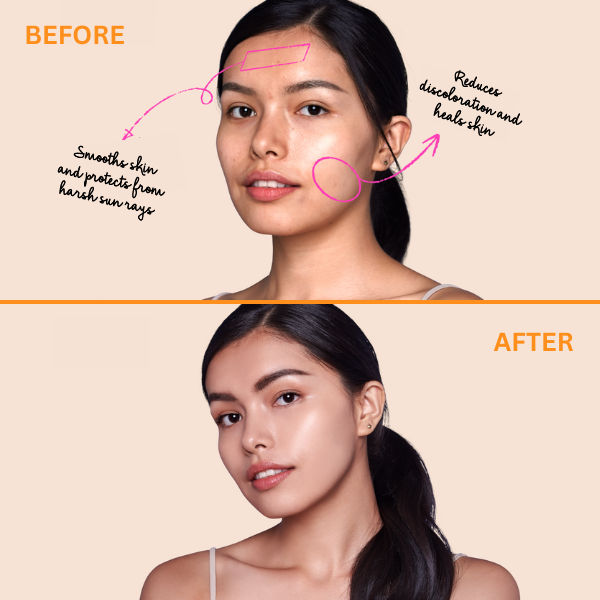 Lightweight Serum Foundation with SPF 50 PA++++ Vit C For Dark Spots