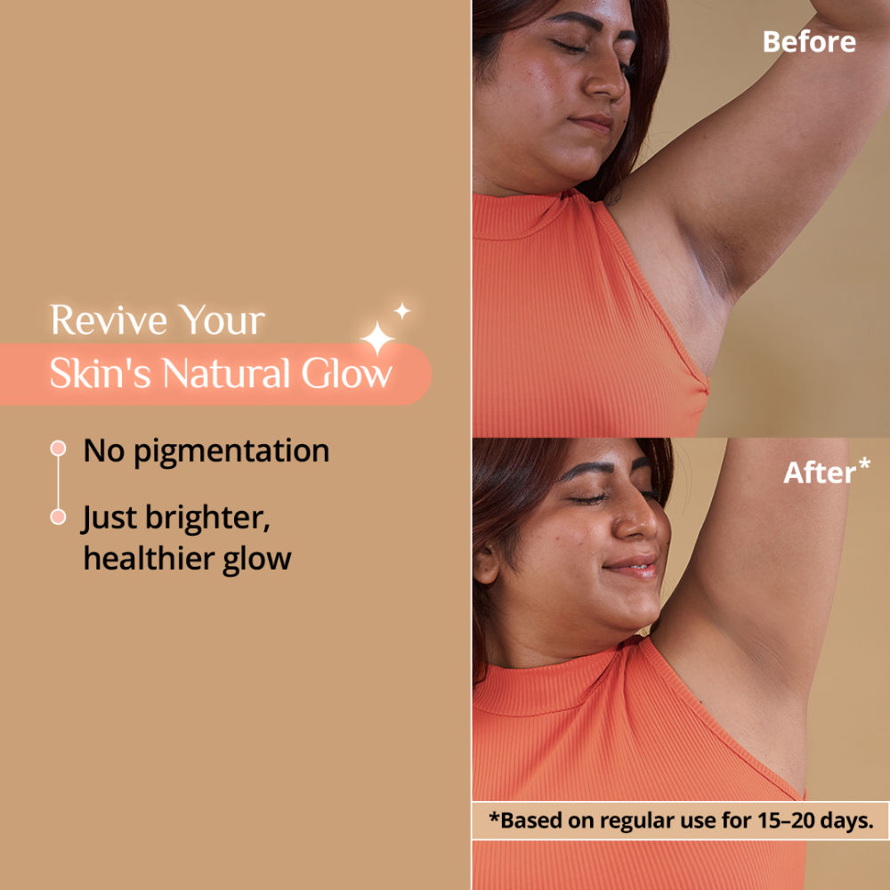 Glow Revive Underarm Roll On, Rice Water, AHAs for Pigmentation & Odour Control