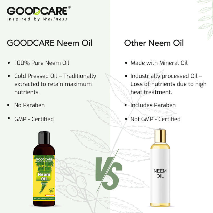 Ayurvedic Cold Pressed Neem Oil for dandruff, scalp acne and clear skin and hair care